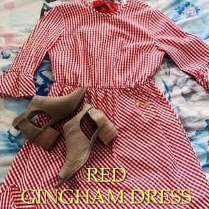RED GINGHAM DRESS